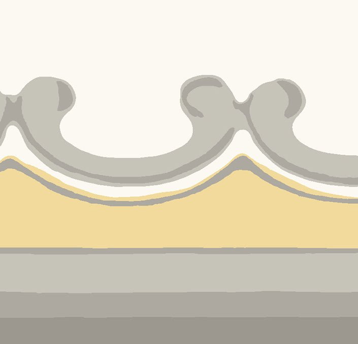 Broderie Border Wallpaper - Ochre & Grey - 99/14056 - Cole & Son - Premier Wallcovering