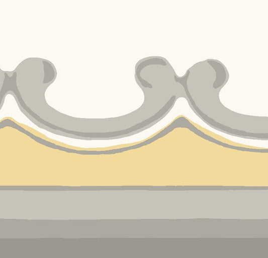Broderie Border Wallpaper - Ochre & Grey - 99/14056 - Cole & Son - Premier Wallcovering