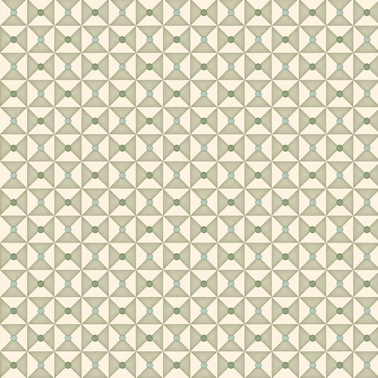 Broken Dishes Wallpaper - Serene Green - Ottoline - W-BRODI-1 - Premier Wallcovering