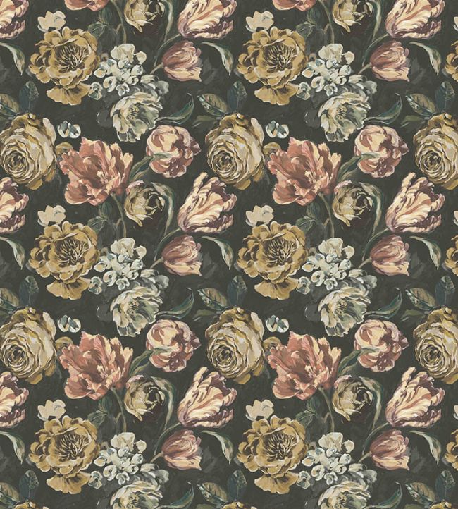 Bronte Wallpaper - Raven Black - Arley House - BRONTE10 - Premier Wallcovering