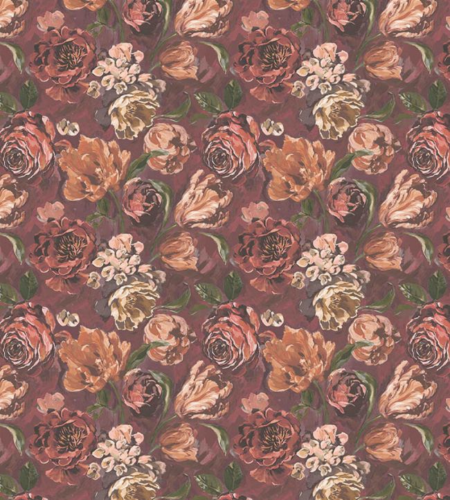 Bronte Wallpaper - Crimson - Arley House - BRONTE21 - Premier Wallcovering