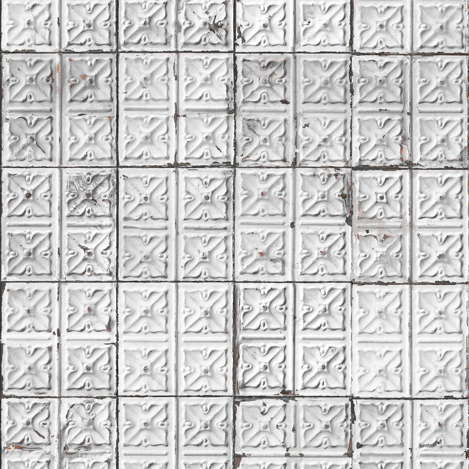 Brooklyn Small Tins Wallpaper - Grey - NLXL - TIN - 04 - Premier Wallcovering