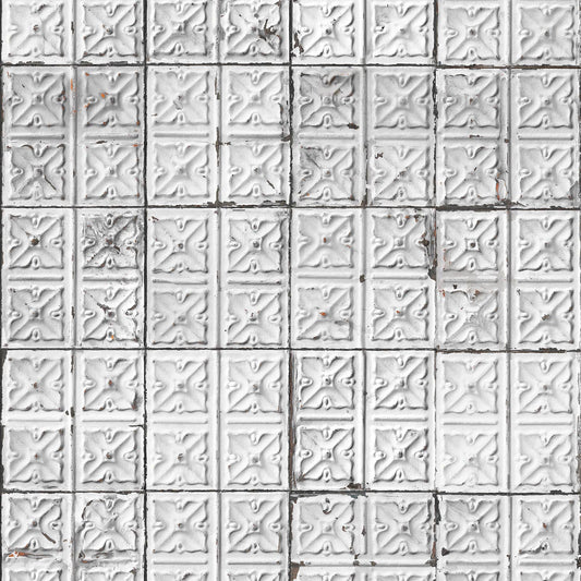 Brooklyn Small Tins Wallpaper - Grey - NLXL - TIN - 04 - Premier Wallcovering