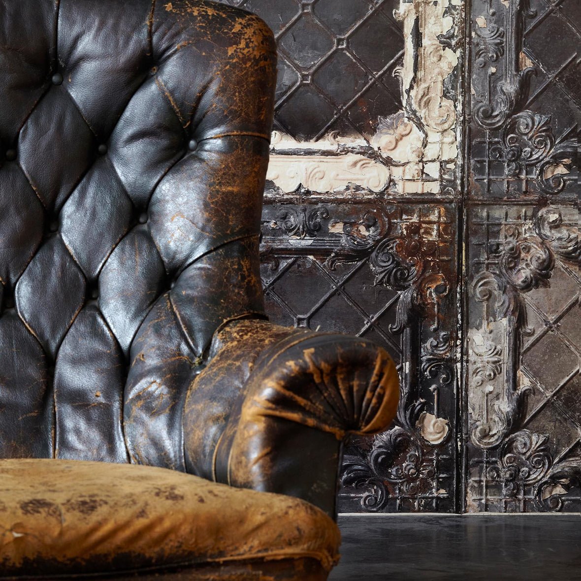 Brooklyn Tins Wallpaper - Brown - NLXL - TIN - 07 - Premier Wallcovering