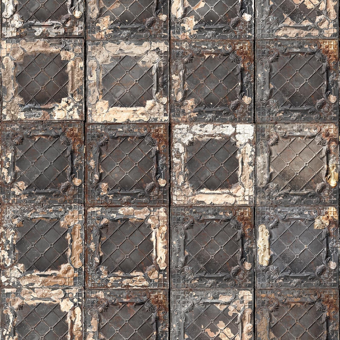 Brooklyn Tins Wallpaper - Brown - NLXL - TIN - 07 - Premier Wallcovering