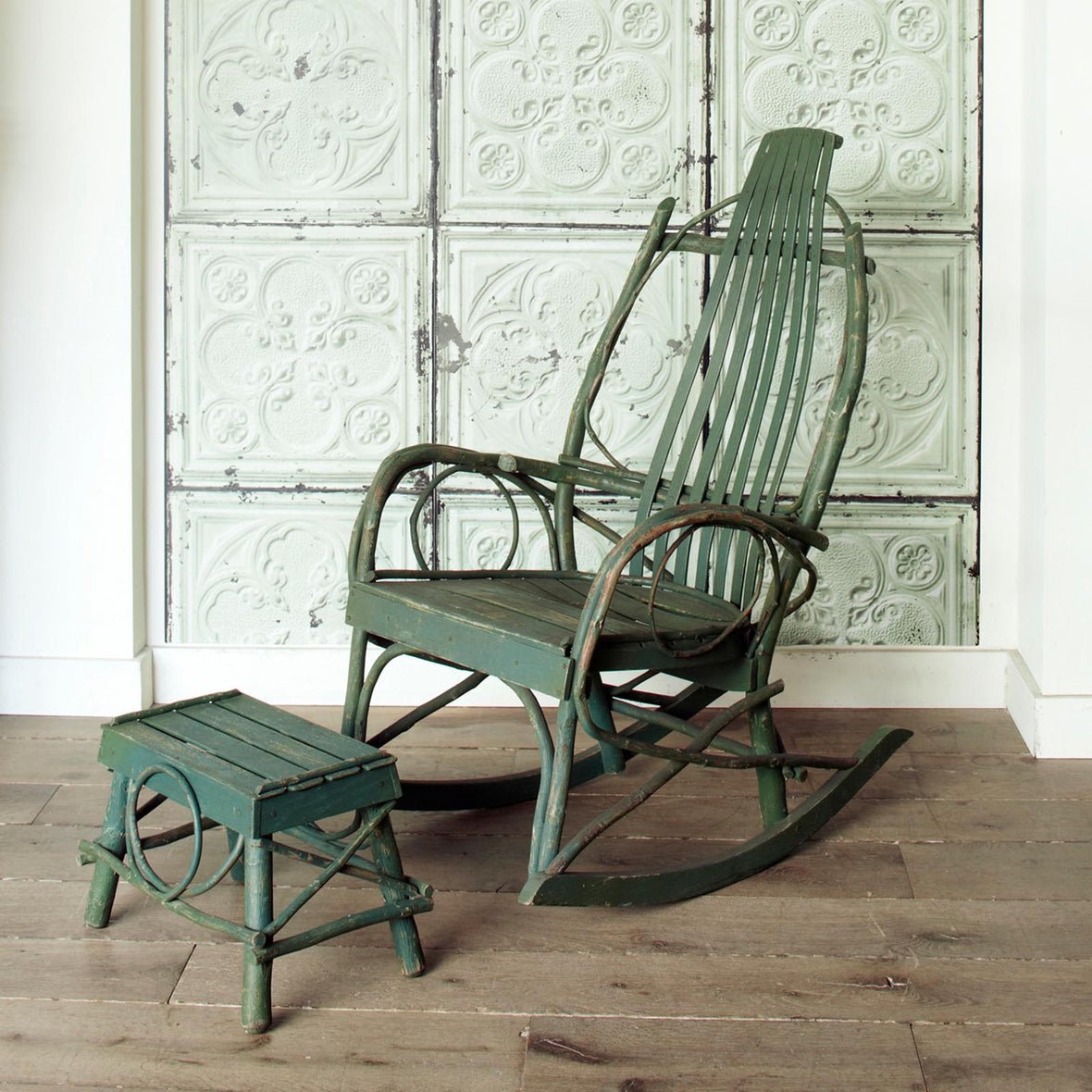 Brooklyn Tins Wallpaper - Green - NLXL - TIN - 05 - Premier Wallcovering