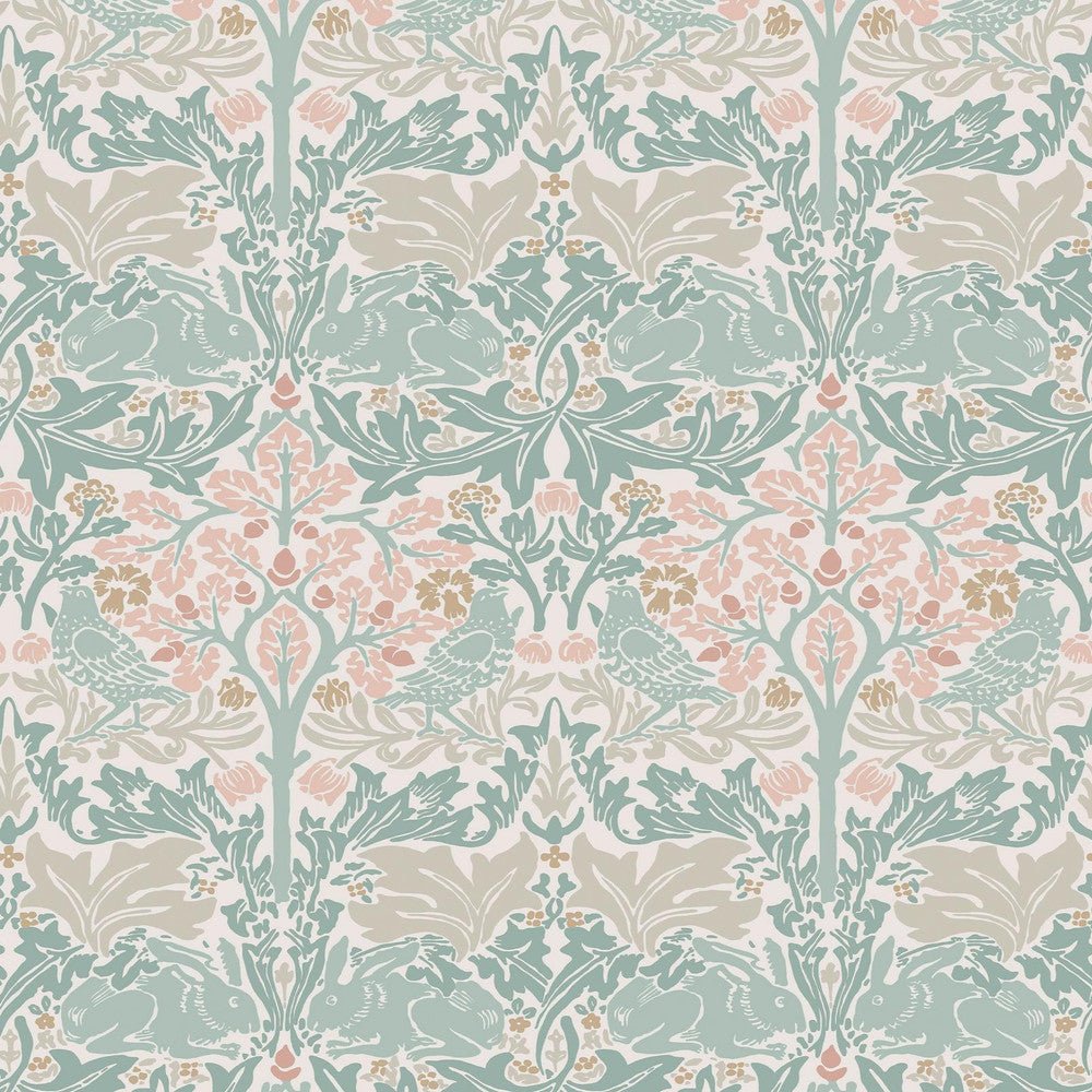 Brother Rabbit Wallpaper - Lullaby Blues - 140499 - William Morris - Premier Wallcovering