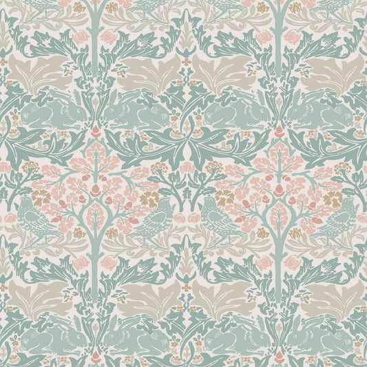 Brother Rabbit Wallpaper - Lullaby Blues - 140499 - William Morris - Premier Wallcovering