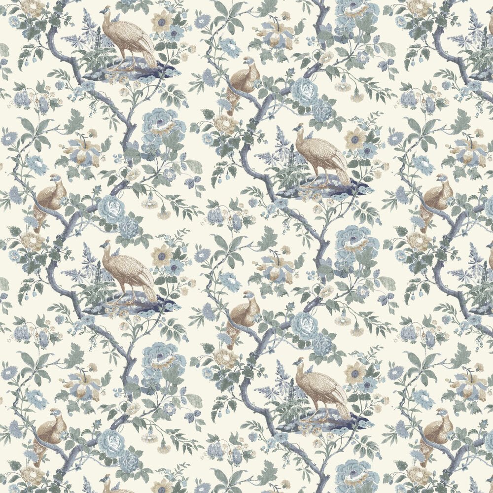 Broughton Rose Wallpaper - Blue - GP & J Baker - BW45096/1 - Premier Wallcovering