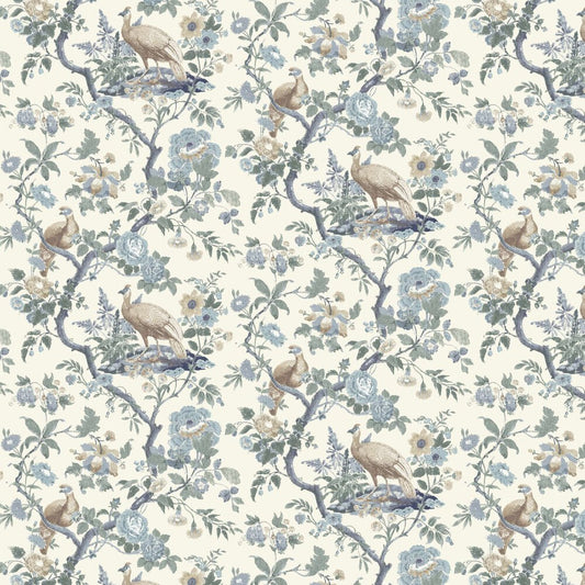 Broughton Rose Wallpaper - Blue - GP & J Baker - BW45096/1 - Premier Wallcovering