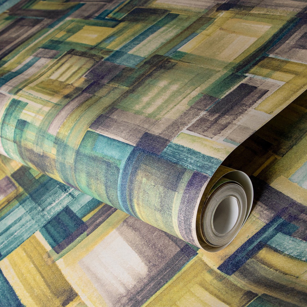 Brush Crafted Wallpaper - Green/ Gold - Hohenberger - 26800 - Premier Wallcovering