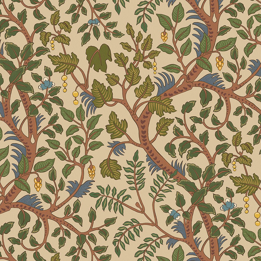Brushwood Wallpaper - Green and Red - Josephine Munsey - JMW-105001 - Premier Wallcovering
