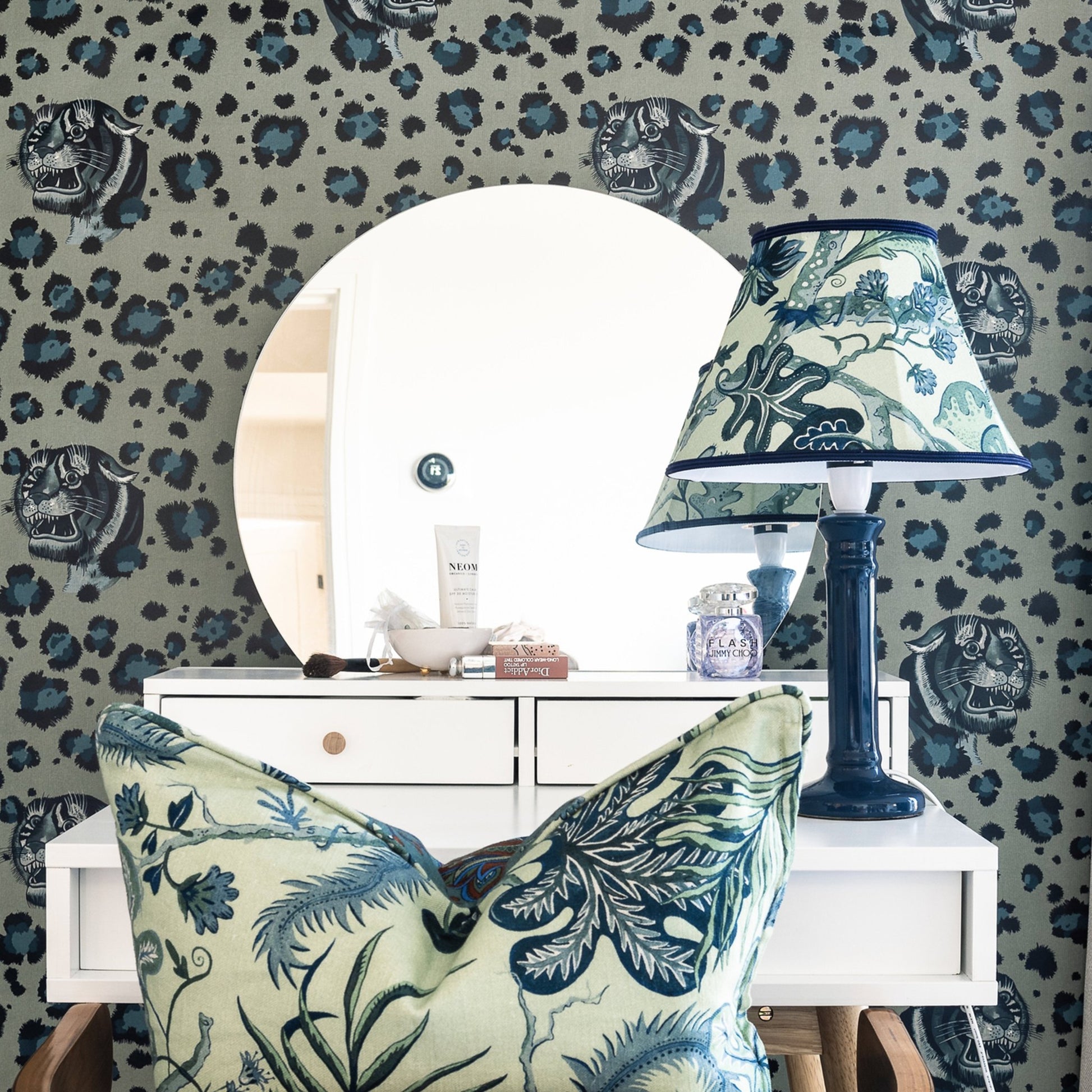 Bubastis Wallpaper - Sea Foam-Blue - Wear The Walls - BUSG894152 - Premier Wallcovering