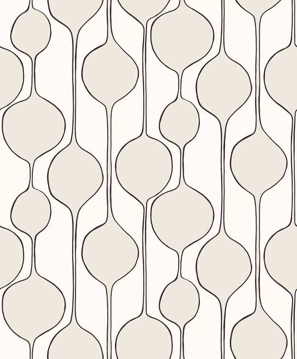 Bubble Stripe Wallpaper - Marshmallow - NextWall - NW54600 - Premier Wallcovering
