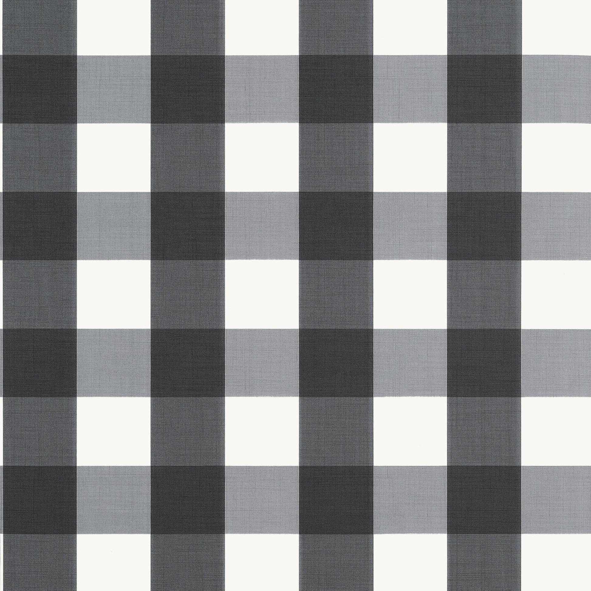 Buffalo Check Wallpaper - Black - Thibaut - T44076 - Premier Wallcovering