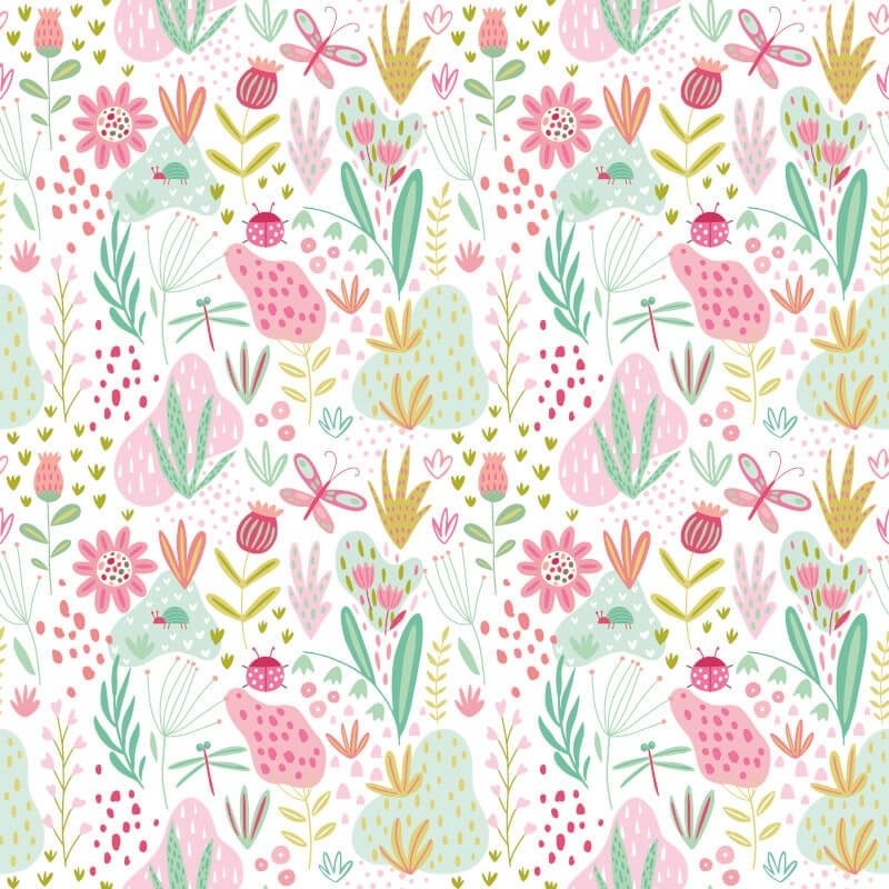 Bug Garden Wallpaper - Candy Apples - Hoopla Walls - HWA1289W - Premier Wallcovering