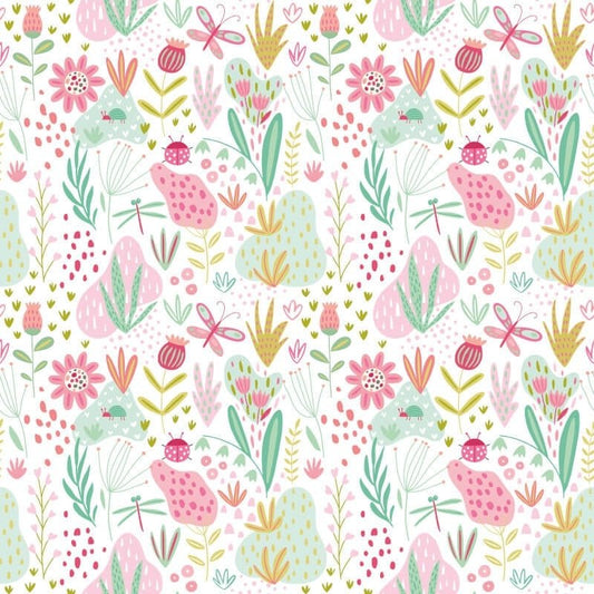 Bug Garden Wallpaper - Candy Apples - Hoopla Walls - HWA1289W - Premier Wallcovering