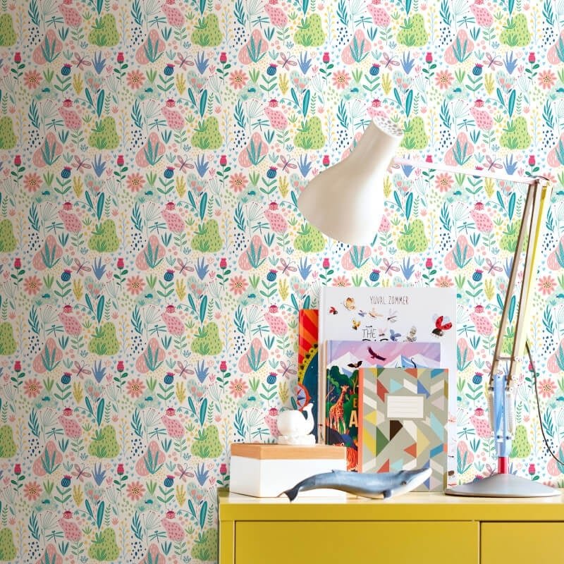 Bug Garden Wallpaper - Sky - Hoopla Walls - HWA1290W - Premier Wallcovering