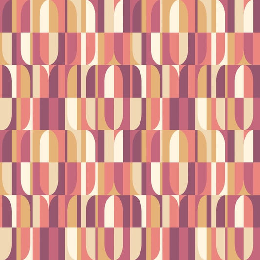 Building BlocksWallpaper - Plum/Gold - Hoopla Walls - HWA1162W - Premier Wallcovering