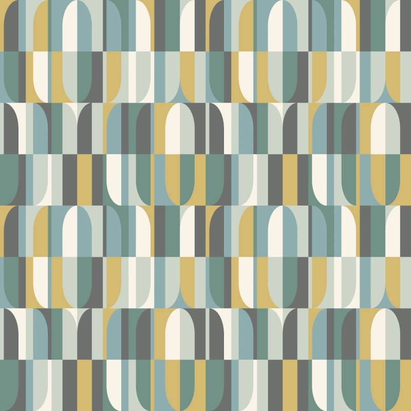 Building BlocksWallpaper - Petrol - Hoopla Walls - HWA1168W - Premier Wallcovering