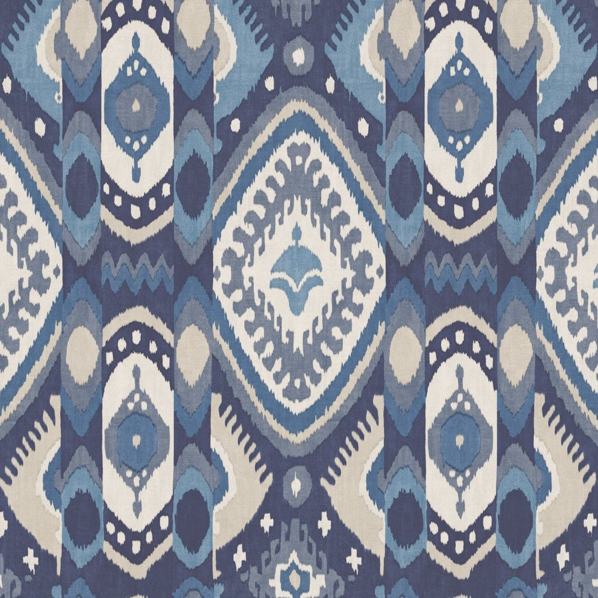 Bukhara Wallpaper - Indigo - Warner House - Premier Wallcovering