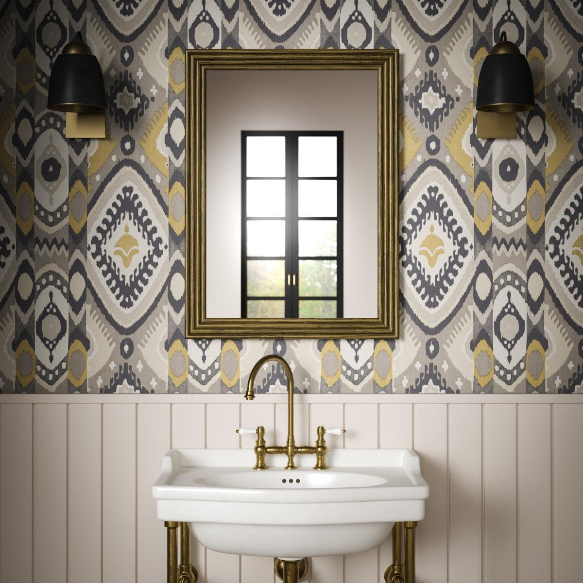 Bukhara Wallpaper - Ochre - Warner House - Premier Wallcovering