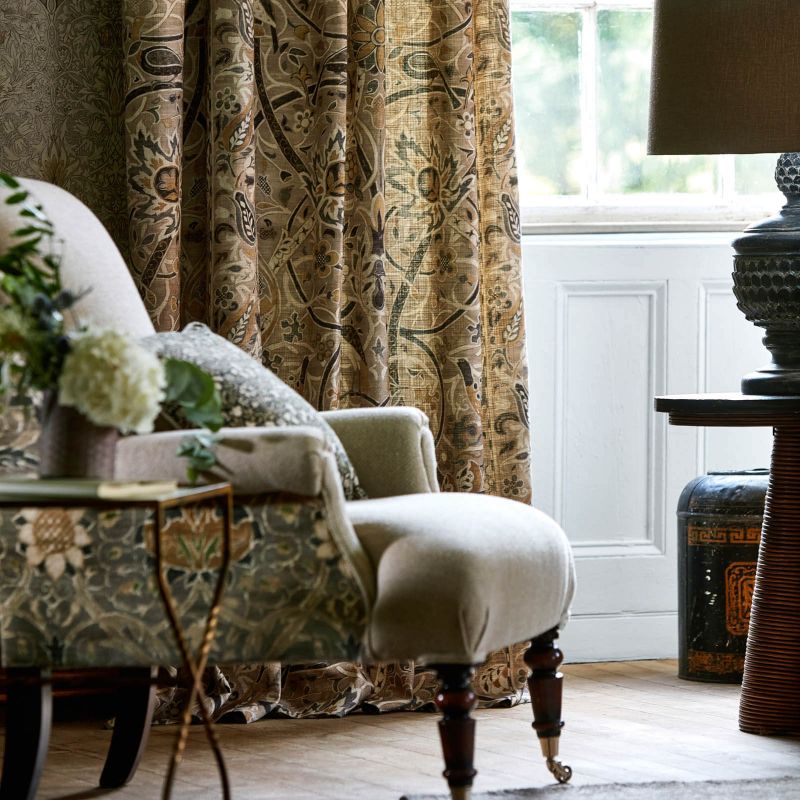 Bullerswood Fabric - Paprika/Gold - Morris & Co - 226392 - Premier Wallcovering