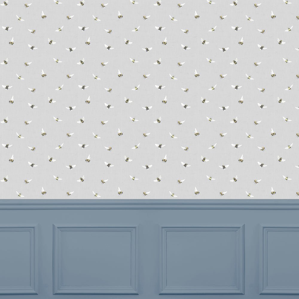 Bumble Bee Wallpaper - Stone - Voyage Maison - BUMBLEB/WPO/STO - Premier Wallcovering