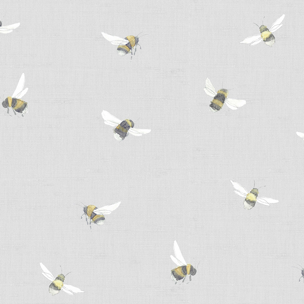 Bumble Bee Wallpaper - Stone - Voyage Maison - BUMBLEB/WPO/STO - Premier Wallcovering