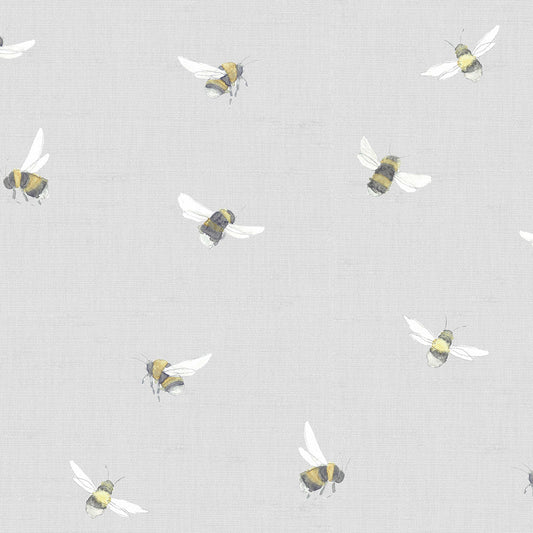 Bumble Bee Wallpaper - Stone - Voyage Maison - BUMBLEB/WPO/STO - Premier Wallcovering