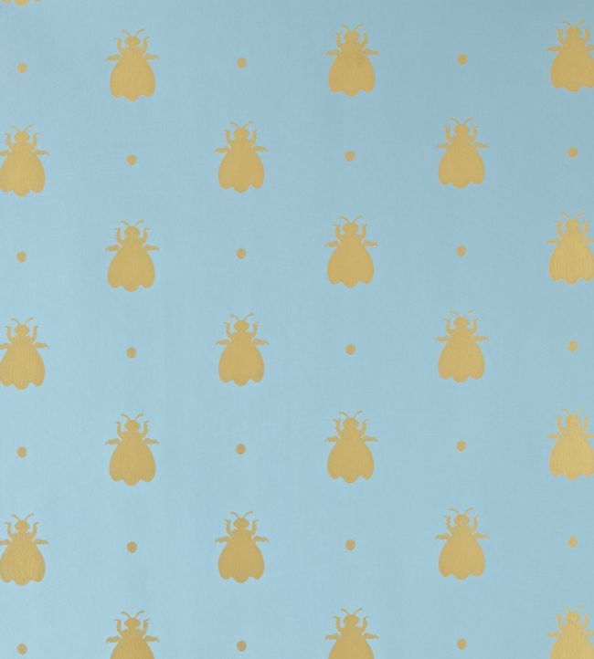 Bumble Bee Wallpaper - Blue - 555 - Farrow & Ball - Premier Wallcovering