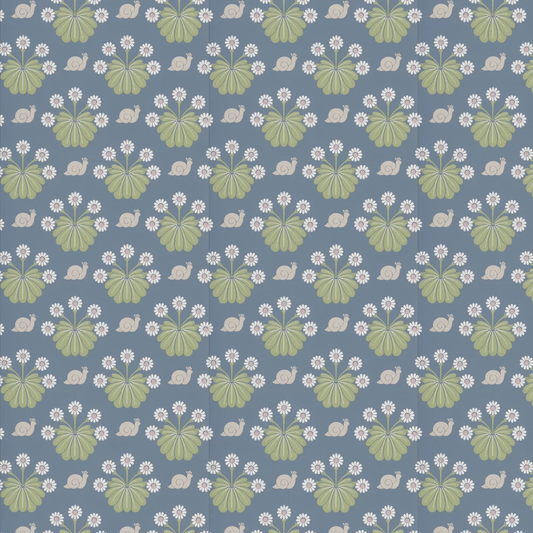 Burges Snail Wallpaper - Juniper - Little Greene - 0260BUJUNIP - Premier Wallcovering