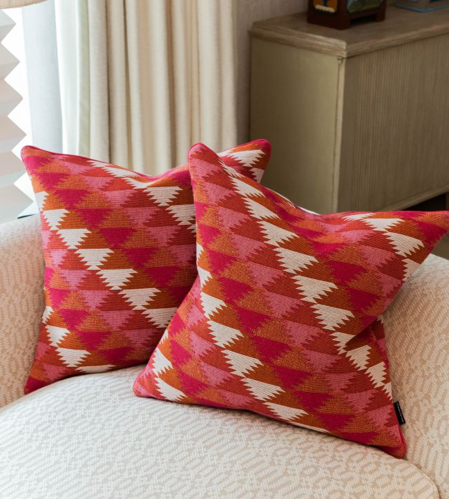 Busy Lizzie Fabric - Hot Pink - Christopher Farr Cloth - CF1001 - 01 - Premier Wallcovering