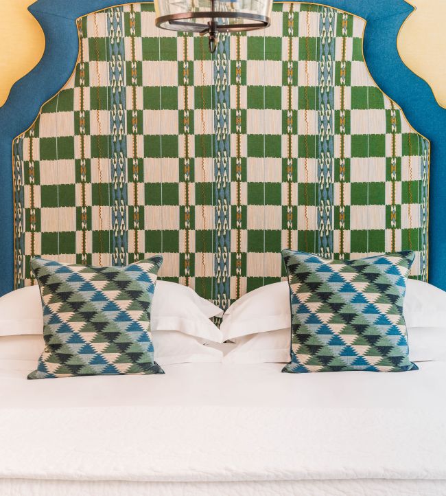 Busy Lizzie Fabric - Aqua - Christopher Farr Cloth - CF1000 - 01 - Premier Wallcovering