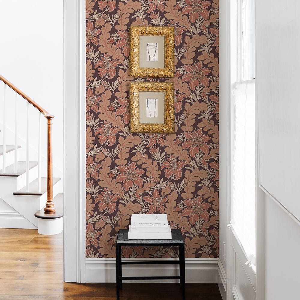 Butterfield Wallpaper - Burgundy - A Street Prints - FD26144 - Premier Wallcovering