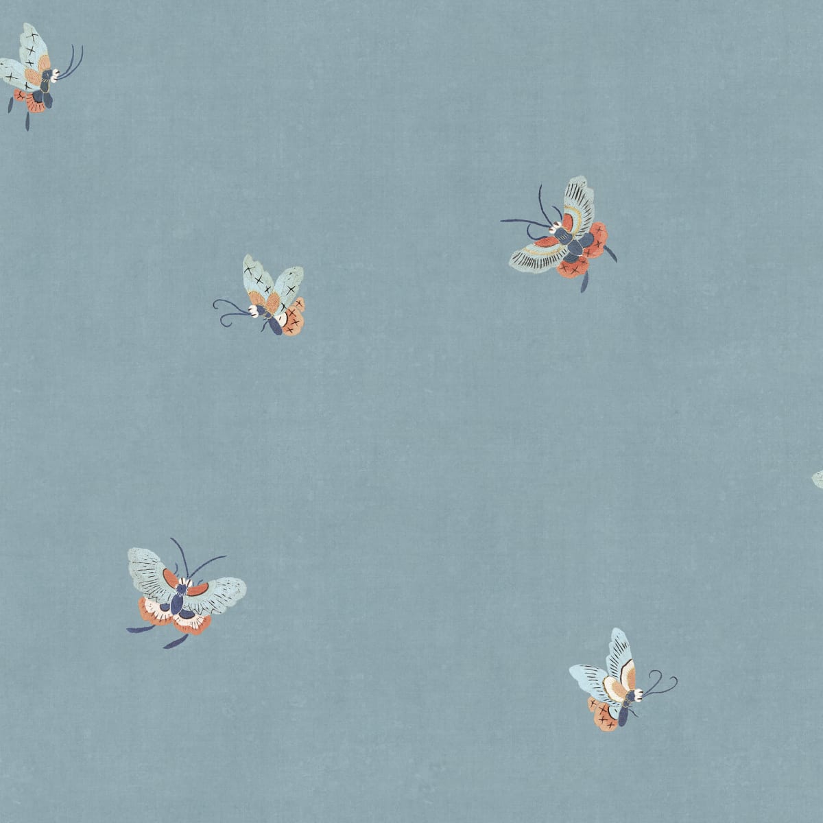 Butterflies Wallpaper - Misty Blue - Sandberg - S10448 - Premier Wallcovering