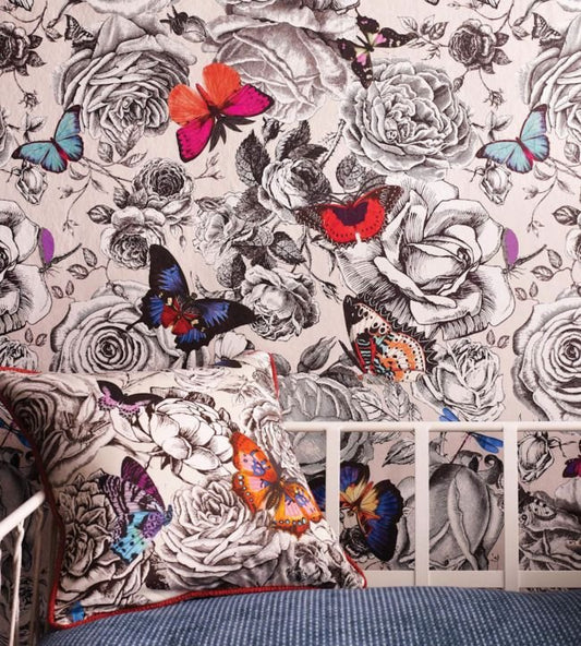 Butterfly Garden Wallpaper - Multi - Osborne & Little - W6592-01 - Premier Wallcovering