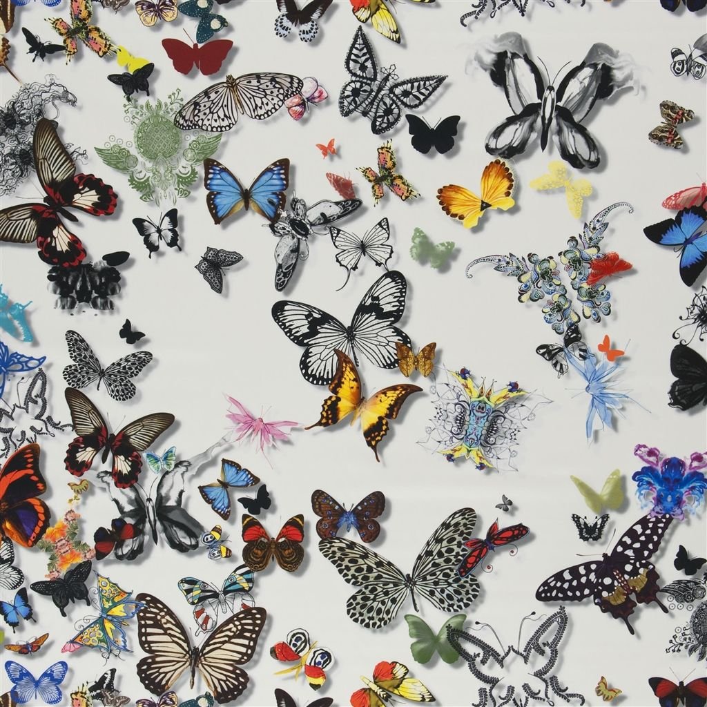 Butterfly Parade Fabric - Opalin - Christian Lacroix - FCL025/01 - Premier Wallcovering