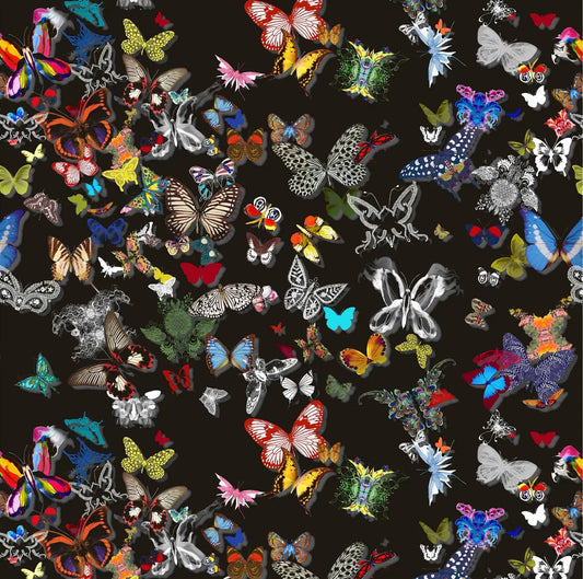 Butterfly Parade Soft Fabric - Oscuro - Christian Lacroix - FCL7068/01 - Premier Wallcovering