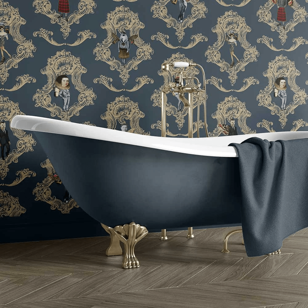 Butterfly People Wallpaper - Blue - The Graduate Collection - MB1BUTPEOPLE - Premier Wallcovering