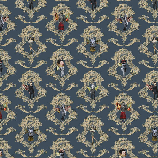 Butterfly People Wallpaper - Blue - The Graduate Collection - MB1BUTPEOPLE - Premier Wallcovering