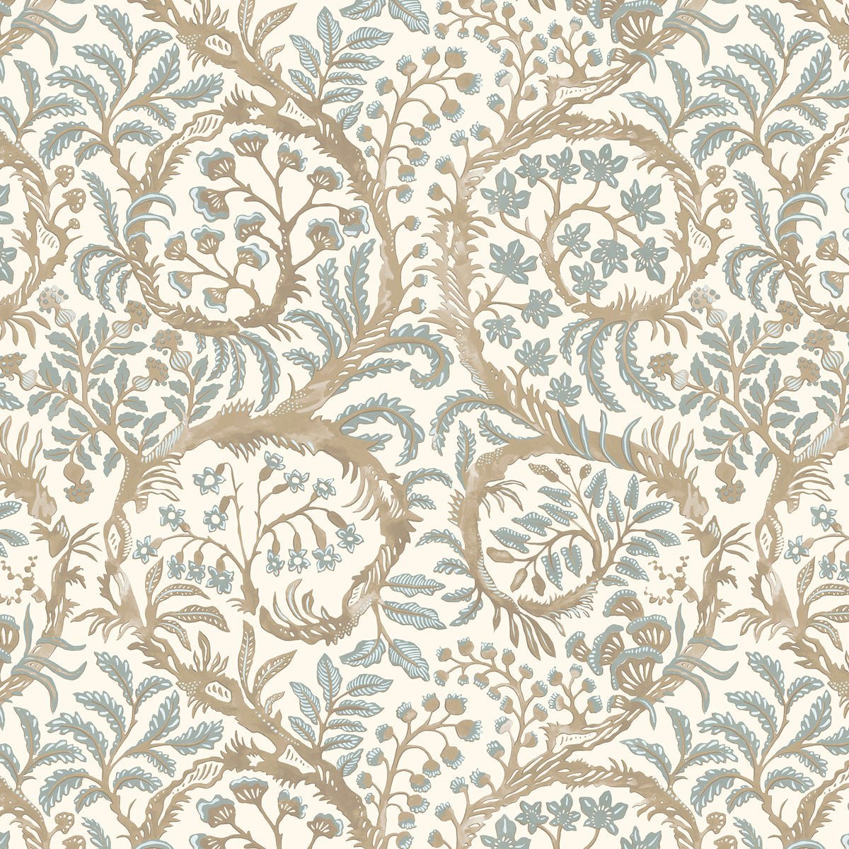 Butterrow Wallpaper - Soft Blue and Brown - Josephine Munsey - JMW-103101 - Premier Wallcovering