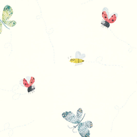 Buzzing Around Wallpaper - Multi - Villa Nova - W561/01 - Premier Wallcovering