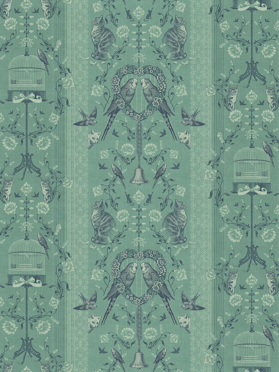Bye Bye Birdie! Wallpaper - Shamrock - Divine Savages - DVS117-BIRDIE-SHAMR-WR - Premier Wallcovering