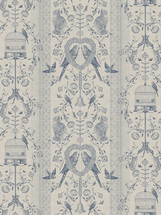 Bye Bye Birdie! Wallpaper - Delft - Divine Savages - DVS115-BIRDIE-DELFT-WR - Premier Wallcovering