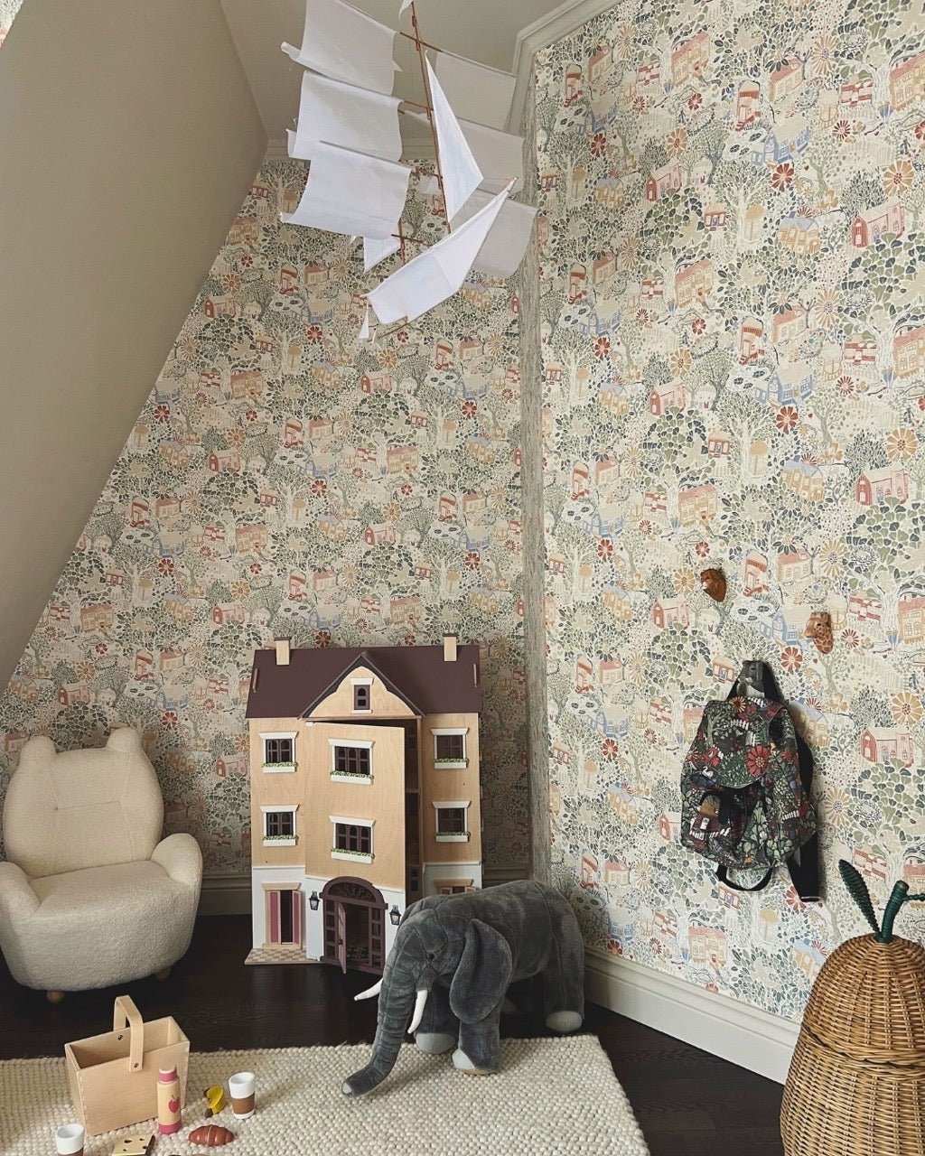 Bygga Bo Wallpaper - Oat - Midbec - 63001 - Premier Wallcovering