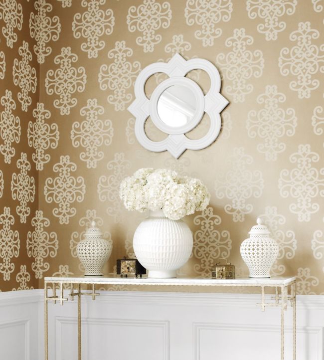 Caballo Wallpaper - Pearl on White - Thibaut - T10015 - Premier Wallcovering