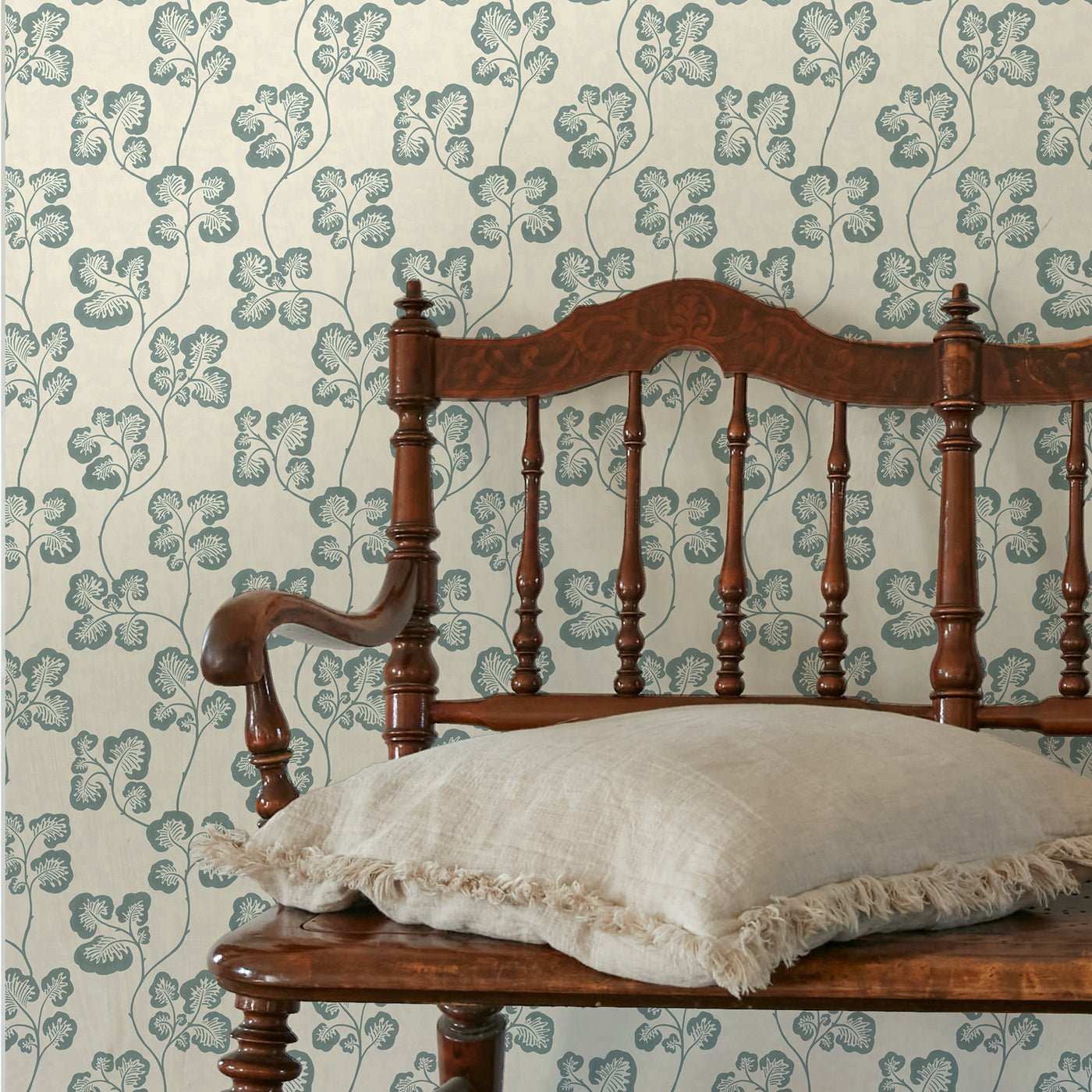 Cabbage Check Wallpaper - Osney Blue and Clarke White - Josephine Munsey - JMW-102421 - Premier Wallcovering