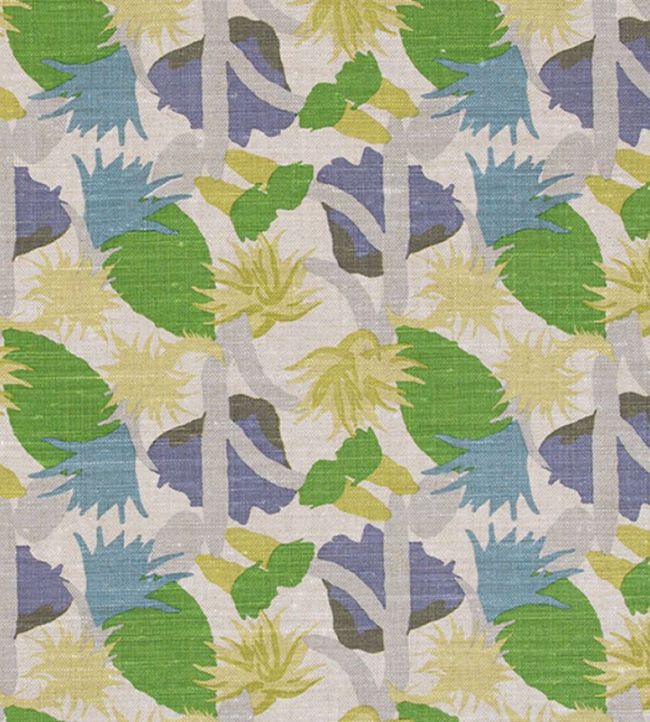 Cactus Flower Fabric - Green - Christopher Farr Cloth - CF611 - 01 - Premier Wallcovering