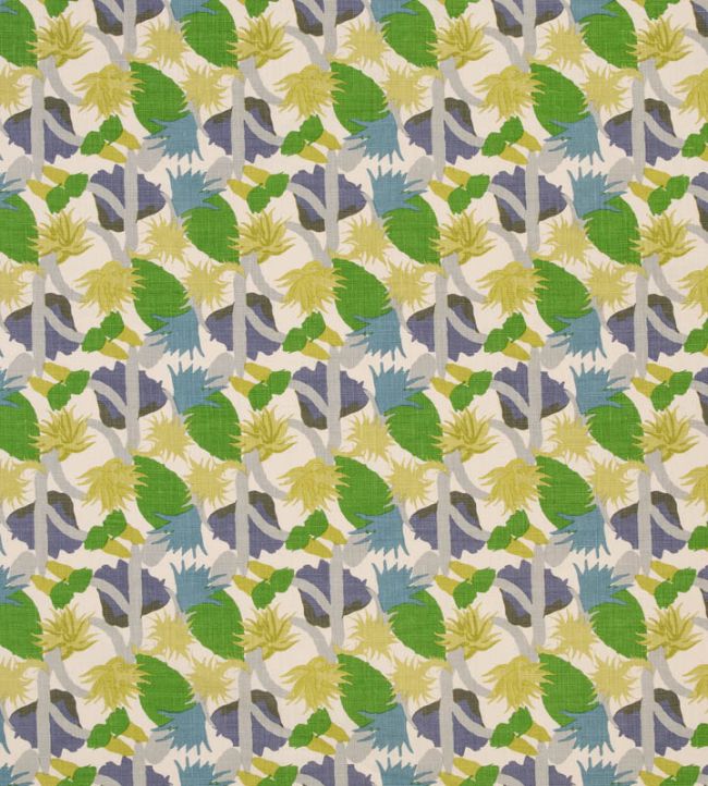 Cactus Flower Fabric - Parakeet - Christopher Farr Cloth - CF1003 - 01 - Premier Wallcovering